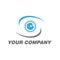 Logo medical eye care. logo vision optical eye