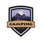 Logo for Mountain Adventure Campfire , Camping, Climbing Expedition. Vintage Vector Logo and Labels, Icon Template Design