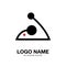 Logo mouse flat modern design