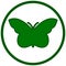 A logo nature butterfly color green