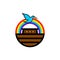Logo of Noah`s Ark. Rainbow - a symbol of the covenant. Dove with a branch of olive. Ship to rescue animals and people