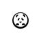 Logo panda, icon panda. Adorable panda bear snout flat vector illustration. Cute wildlife jungle animal muzzle cartoon. Close up
