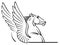 Logo of pegasus mythological winged horse