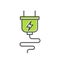 Logo of Power Supply Plug Charger, Electric and Renewable Energy Symbol