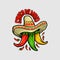 Logo Restaurant Cinco de Mayo  Mexican Chili Mascot