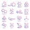 Logo scientific research, science logo icon set