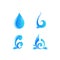 Logo Set Element Symbol Aqua Drop