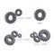 Logo set mechanical cogwheel in 3D