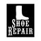 Logo of a shoe repair shop, workshop shoemaker. Design element for signboard, banner, flyer, poster and other use.