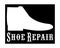 Logo of a shoe repair shop, workshop shoemaker. Design element for signboard, banner, flyer, poster and other use.