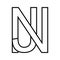 Logo sign nj jn, icon double letters logotype n j