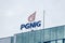 Logo and sign of PGNiG. PGNiG is Polskie Gornictwo Naftowe i Gazownictwo S.A. English: Polish Oil Mining and Gas Extraction S.A.