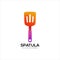 Logo Spatula Colorful Gradient Vector Design