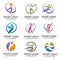 Logo sport and fitness vector set