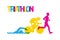 Logo sport triathlon