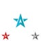 Logo star form upward arrows, creative shape letter A, concept diraction sign, symbol leader