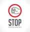 Logo - stop violence concept - fist as symbol