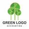 Logo stylized trees. Ecology theme