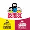 Logo Sunday school. Christian symbols. The Church of Jesus Christ