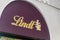 Logo of Swiss chocolatier and confectionery company Lindt on Lindt store