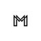 Logo, symbol, icon, company or business in the form of a monogram with the letter M geometry, has a firm, modern, creative meaning