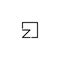 Logo, symbol or icon for a company or business with the shape of the letter  Z combined with a square with a monogram style,