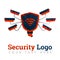 Logo template for city â€‹â€‹security, security, prevention, theft, internet industry, cameras, network protection, internet