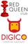 Logo template set, vector, red queen, flatstyle cow head