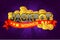 Logo text JACKPOT and gold coins, For Ui Game element
