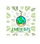 a logo with the theme of protecting the earth or earth day logo