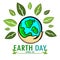 a logo with the theme of protecting the earth or earth day logo