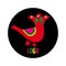 The logo with three singing birds