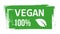 Logo vegan foods. Green labels organic food . Banners or posters vegetarian products