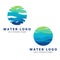 Logo for water and plumbing. Water Association. Icons in vector. Water world