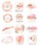 Logo watercolor background banner.for wedding,luxury logo,banner,badge,printing,product,package.vector illustration