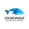 Logo Whalel Gradient Vector Design