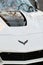 The logo of a white Corvette speed car. Colloquially known as the `Vette