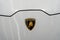 Logo White Lamborghini Huracan Evo, supercar. Thailand, Bangkok 14 march 2024