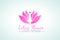 Logo woman beauty lotus flower vector image