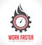 Logo - work faster - employer issue