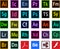 Logos Programs adobe color icons Vector