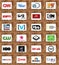 Logos of top famous tv channels and networks