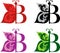 Logotype Butterfly and letter B