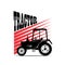 Logotype tractor - vector illustration