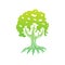 Logotype of a tree, a field of application education, family, me