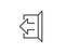 Logout arrow line icon. Sign out.