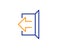 Logout arrow line icon. Sign out. Vector