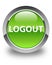 Logout glossy green round button