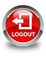 Logout glossy red round button