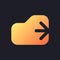 Logout orange solid gradient ui icon for dark theme
